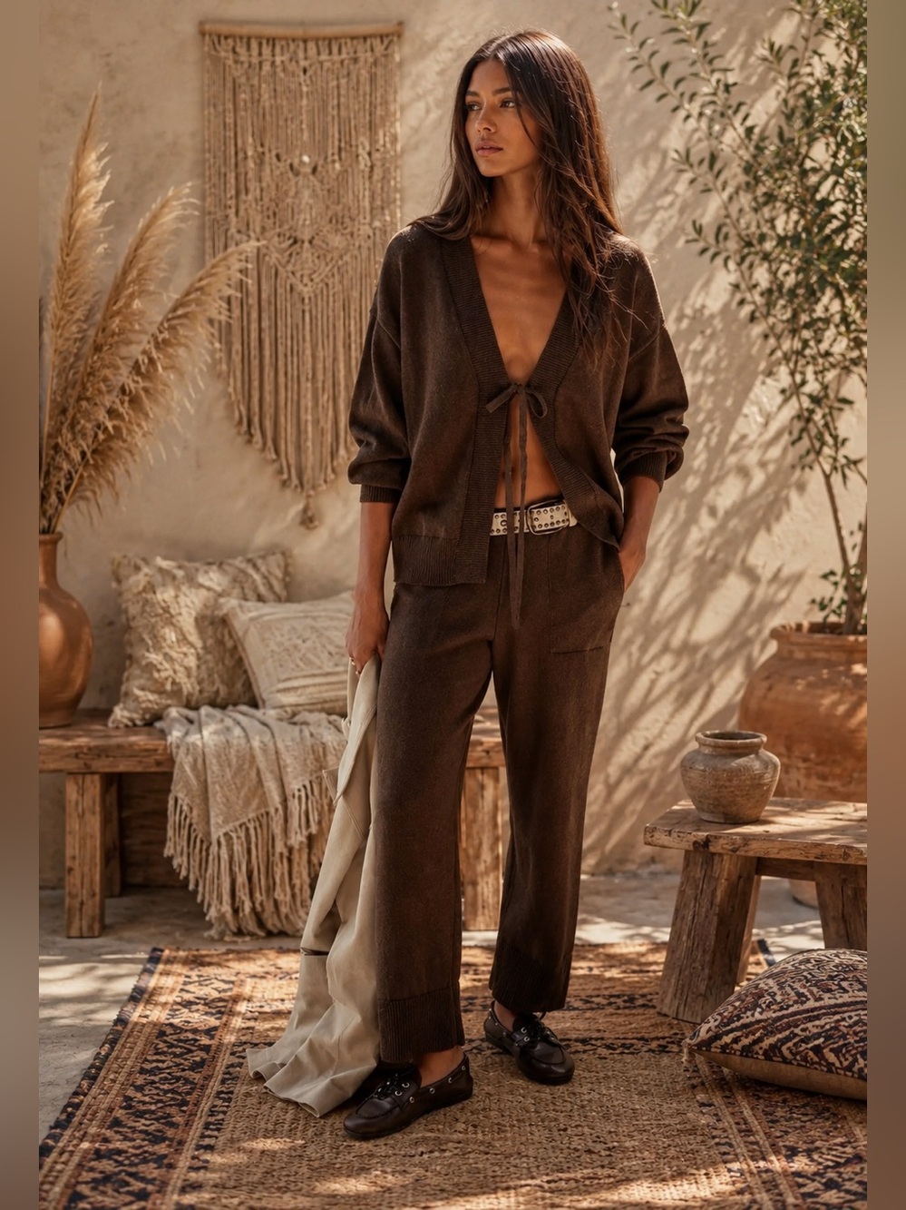Free People Solar Cardigan & Pants Set